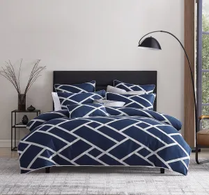 Kennedy Quilt Cover Set Range Navy